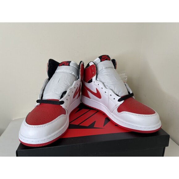 Jordan 1 Retro High OG Heritage White Red Grade School Youth Sizes 575441 161 - Picture 4 of 7